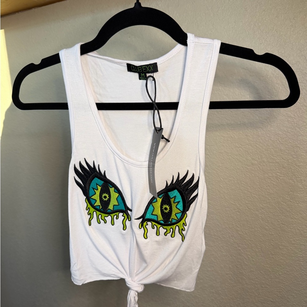 NEW - Dolls Kill Trippy Eyes Tank Top